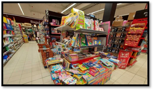 Ekspozycja produktów wydawniczych w punkcie sprzedaży